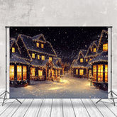 Lofaris Hell Dorf Bei Nacht Weihnachten Foto Hintergrund